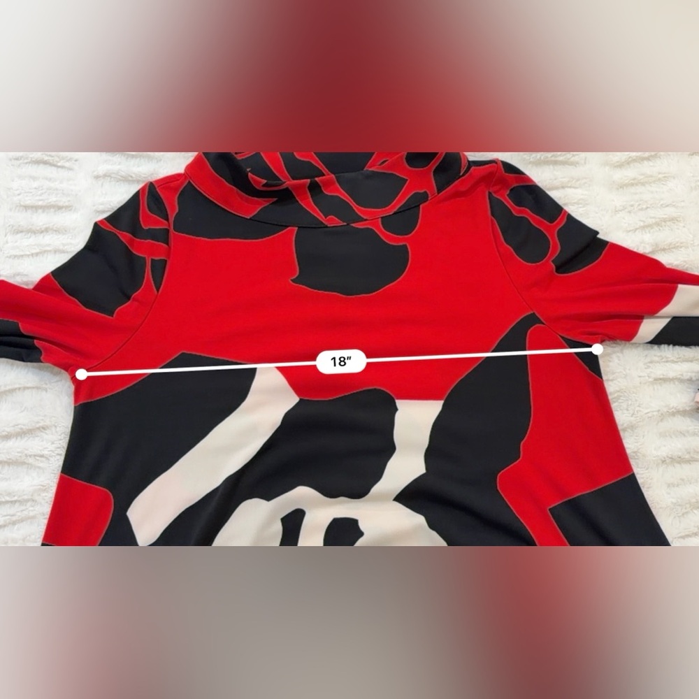 IC Collection Women’s Tunic Top Red Size Small - Picture 9 of 9